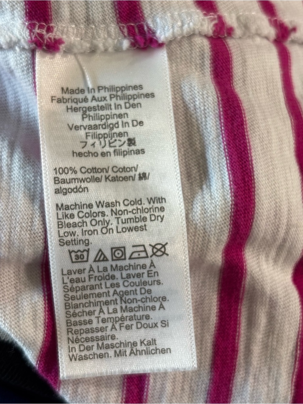 J. Crew White Tee with Raspberry Stripes - Picture 7 of 9